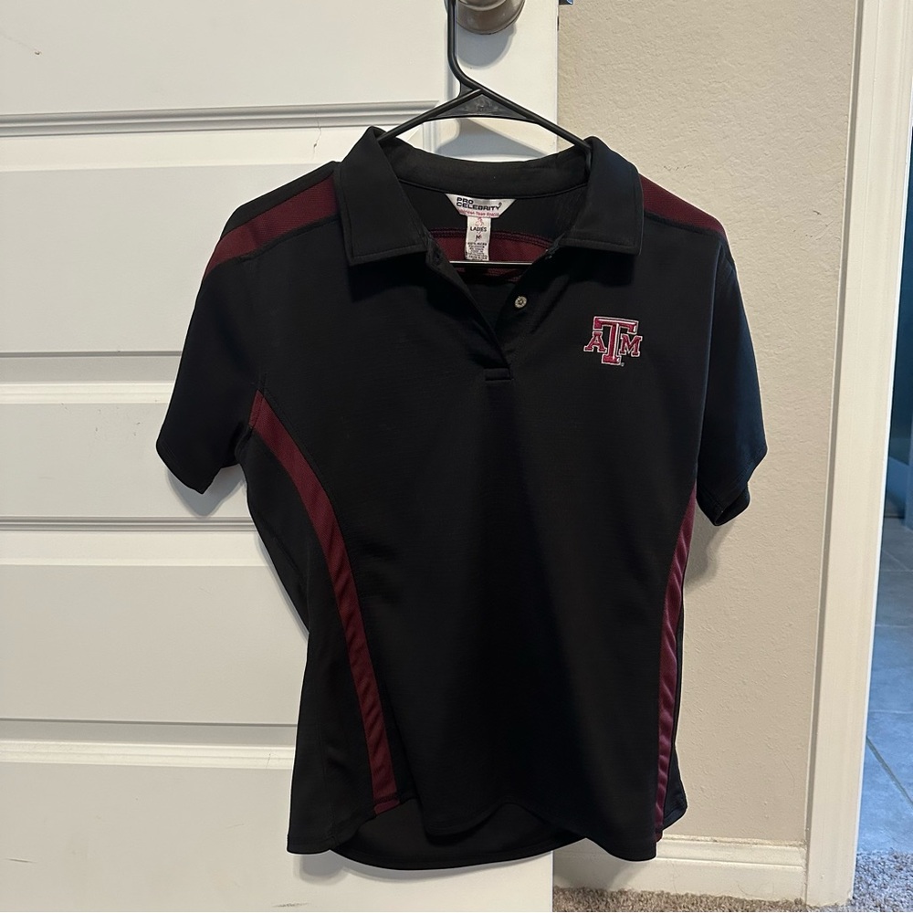 Texas A&M Black and Maroon Polo Shirt